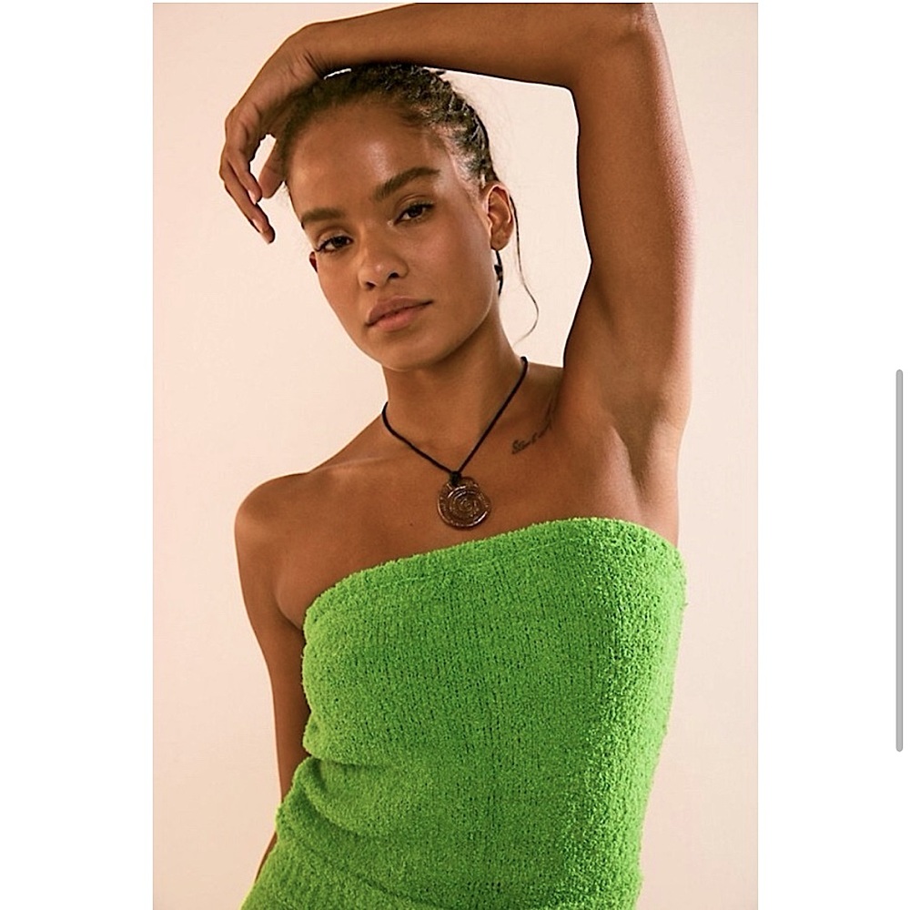 Free People FP Beach Claire Terry Strapless One-Piece Jumpsuit - NWOT - Picture 3 of 5